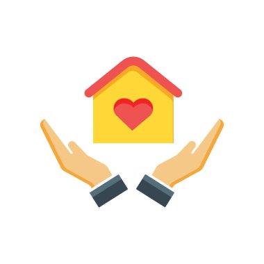 Ev simgesini vektör işareti ve beyaz arka plan üzerinde H izole sembolü