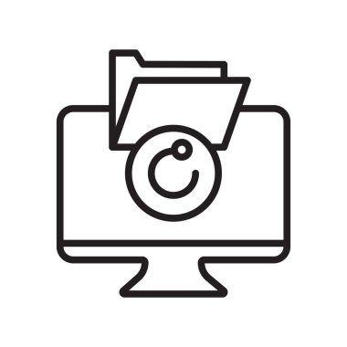 Web ve mobil uygulaması tasarımı, yedekleme logo kavramı için beyaz arka plan üzerinde izole yedekleme simgesini vektör