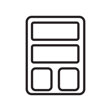 Web ve mobil uygulaması tasarım, düzen logo kavramı için beyaz arka plan üzerinde izole düzen simge vektör