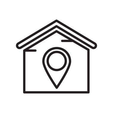 House simge vektör işareti ve beyaz arka plan üzerinde izole sembolü, 