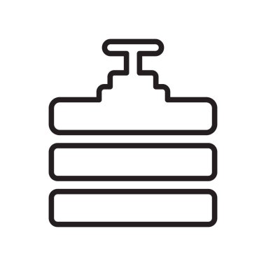 Benim simge vektör işareti ve izole beyaz arka plan, benim logo kavramı, anahat simgesini, doğrusal işareti sembolü