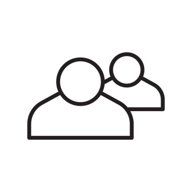 Avatar simge vektör web ve mobil uygulaması tasarım, Avatar logo kavramı, anahat simgesini, doğrusal işareti için izole üzerinde beyaz arka plan