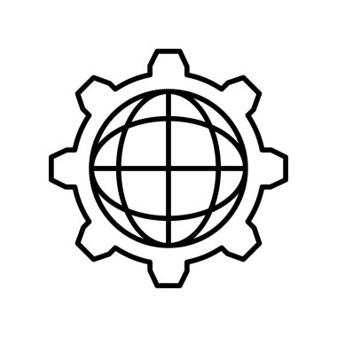 Ayarları simgesi vektör işareti ve beyaz arka plan üzerinde ayarları logo kavramı izole sembolü