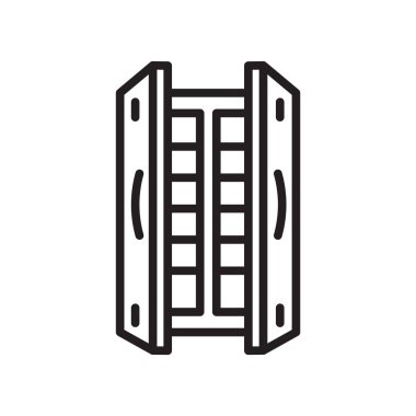 Web ve mobil uygulaması tasarımı, buzdolabı logo kavramı için beyaz arka plan üzerinde izole buzdolabı simge vektör