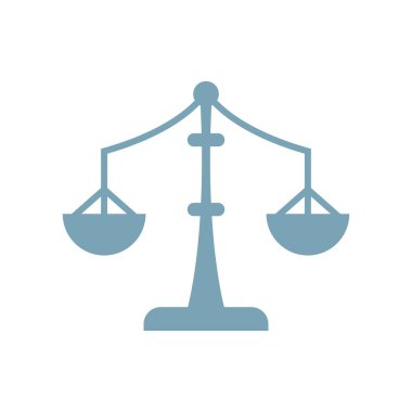 Web ve mobil uygulaması tasarım, denge logo kavramı için beyaz arka plan üzerinde izole denge simge vektör