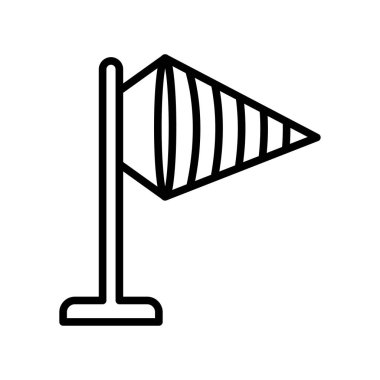 Rüzgarlı simge vektör işareti ve beyaz arka plan üzerinde rüzgarlı logo kavramı izole sembolü