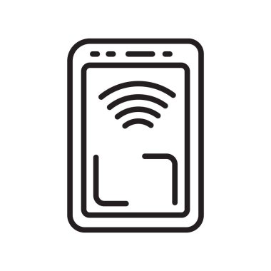 Tablet simge vektör web ve mobil uygulaması tasarımı, Tablet logo kavramı için izole üzerinde beyaz arka plan