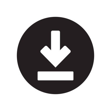 Web ve mobil uygulaması tasarımı, Download logo kavramı için beyaz arka plan üzerinde izole simge vektör indir