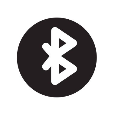 Web ve mobil uygulaması tasarımı, Bluetooth logosu kavramı için beyaz arka plan üzerinde izole Bluetooth simge vektör