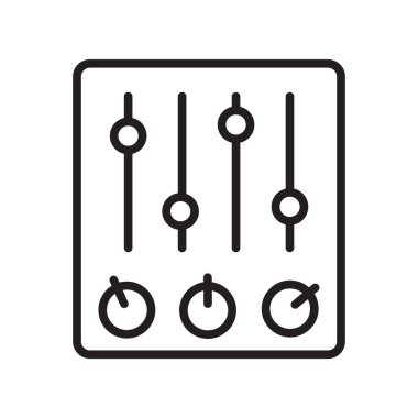 Web ve mobil uygulaması tasarımı, mikser logo kavramı için beyaz arka plan üzerinde izole Mikser simge vektör