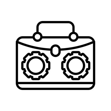 Evrak Çantası'nı simge vektör işareti ve üzerinde beyaz backgrou izole sembolü