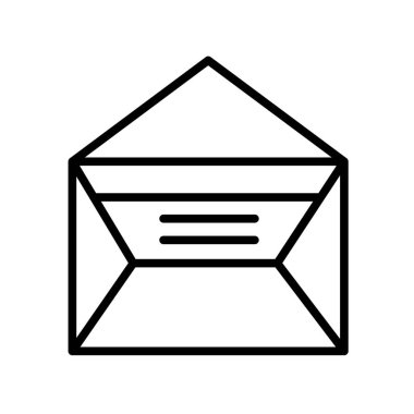 Posta simgesini vektör işareti ve beyaz arka plan üzerinde M izole sembolü