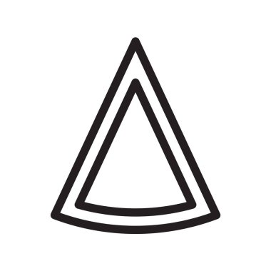 Web ve mobil uygulaması tasarımı, koni logo kavramı için beyaz arka plan üzerinde izole koni simge vektör