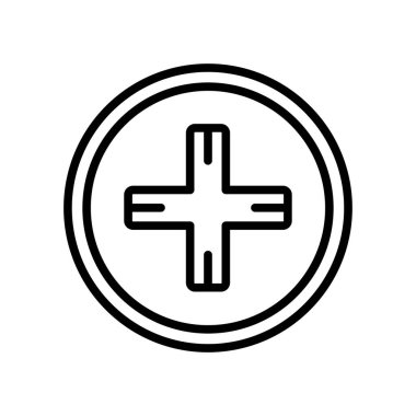 İlk yardım simge vektör web ve mobil uygulaması tasarımı, ilk yardım logo kavramı üzerinde izole beyaz arka plan