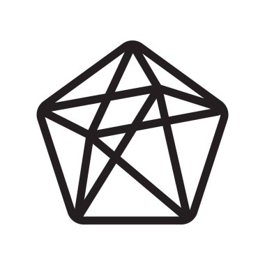 Web ve mobil uygulaması tasarımı, Dodecahedron logo kavramı için beyaz arka plan üzerinde izole dodecahedron simge vektör