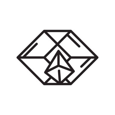 Web ve mobil uygulaması tasarım, piramit logo kavramı için beyaz arka plan üzerinde izole piramit simge vektör