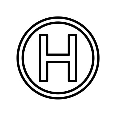 Web ve mobil uygulaması tasarımı, hastane logo kavramı için beyaz arka plan üzerinde izole hastane simge vektör