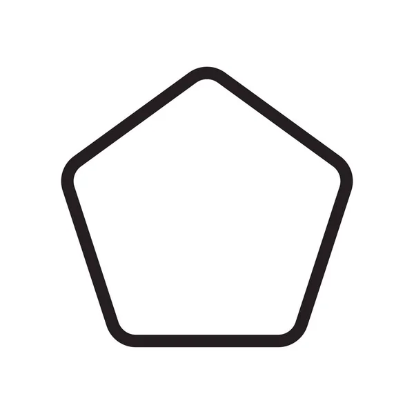 Πεντάγωνο Διάνυσμα Εικονίδιο Απομονώνονται Λευκό Φόντο Για Σας Web Και — Διανυσματικό Αρχείο