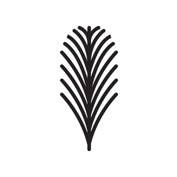 Signo de vector de icono de hoja de tejo y símbolo aislado en fondo blanco — Vector de stock