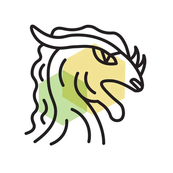 Dragon icône vecteur signe et symbole isolé sur fond blanc , — Image vectorielle