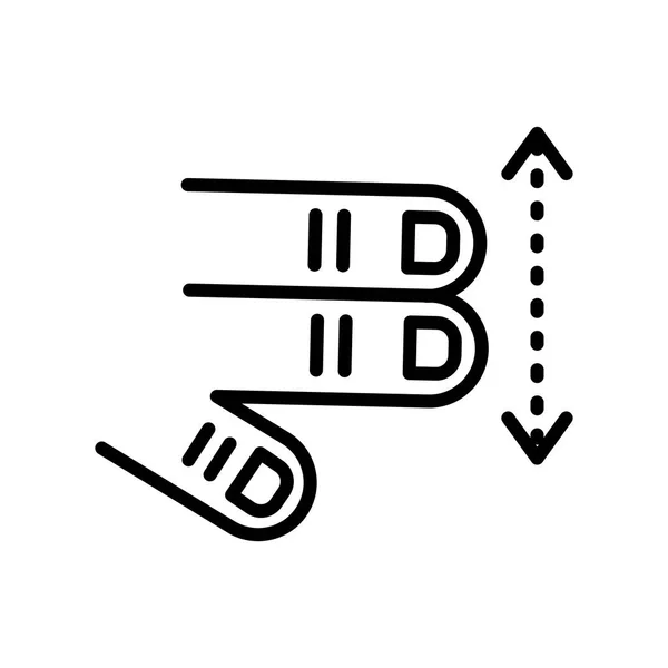 Нажмите значок вектор знак и символ изолированы на белом фоне, Та — стоковый вектор