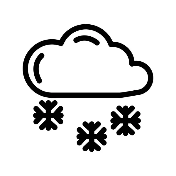 Icono de nieve signo vectorial y símbolo aislado sobre fondo blanco, S — Archivo Imágenes Vectoriales