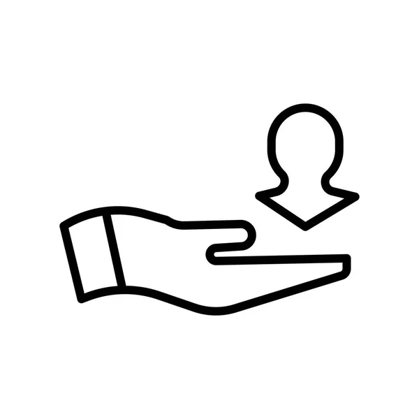 Kundensymbol Vektor-Zeichen und Symbol isoliert auf weißem Hintergrund — Stockvektor