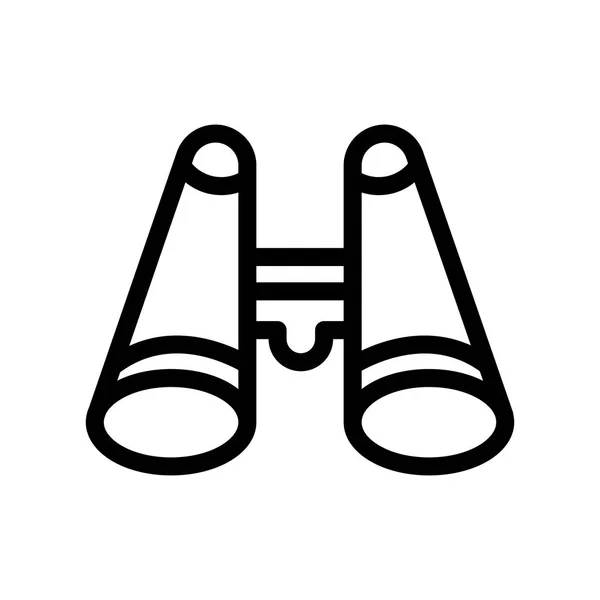 Binoculares icono signo vectorial y símbolo aislado en el backgro blanco — Vector de stock
