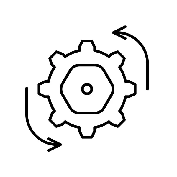 Paramètres icône vectoriel signe et symbole isolé sur fond blanc, Paramètres logo concept — Image vectorielle