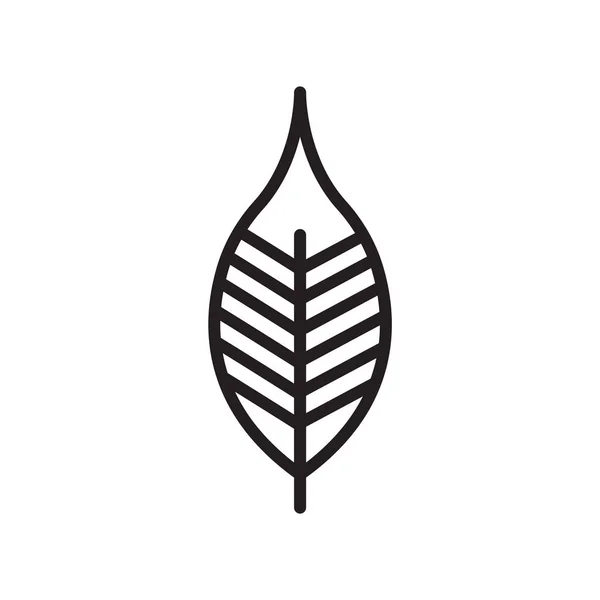 Icono de hoja de cereza signo vectorial y símbolo aislado en blanco backgr — Vector de stock