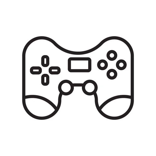 ゲーム コンソール アイコン ベクトル Web 携帯アプリ ゲーム コンソール ロゴのコンセプトのホワイト バック — ストックベクタ
