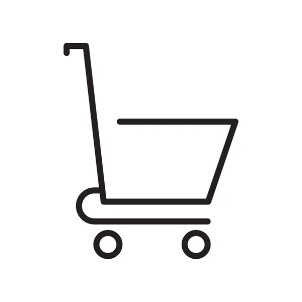 Vector Icono Carrito Compras Aislado Sobre Fondo Blanco Para Diseño — Vector de stock