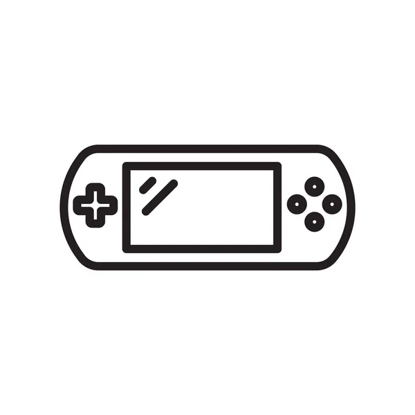 Spelconsole Pictogram Vector Geïsoleerd Witte Achtergrond Voor Web Mobiele App — Stockvector