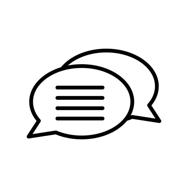 Gesprek pictogram vector teken en symbool geïsoleerd op witte backg — Stockvector
