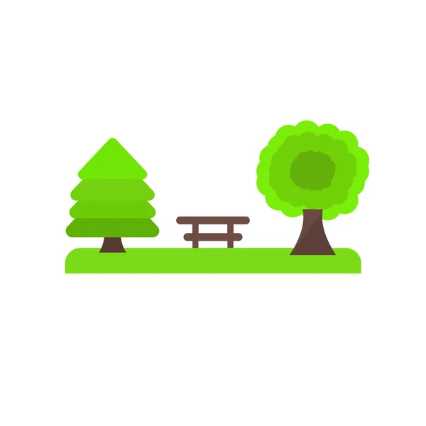 Park Symbol Vektor Isoliert Auf Weißem Hintergrund Für Ihr Web — Stockvektor