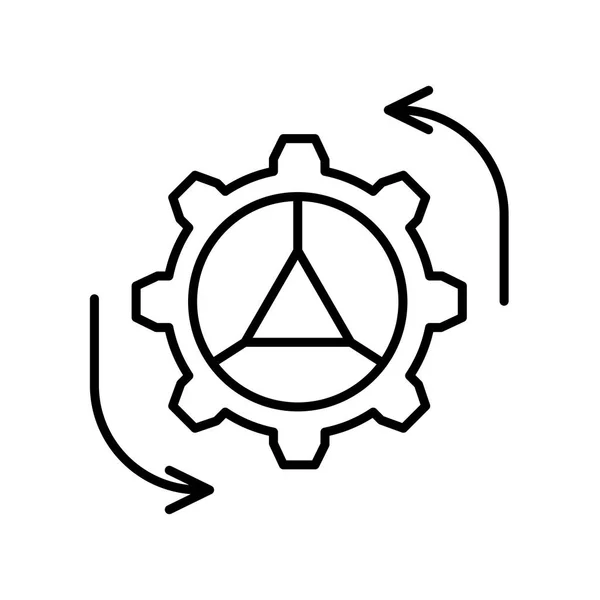 設定アイコン ベクトル記号とシンボルの白い背景、設定ロゴのコンセプトの分離 — ストックベクタ