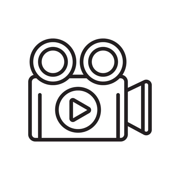 Vecteur Icône Caméra Vidéo Isolé Sur Fond Blanc Pour Conception — Image vectorielle