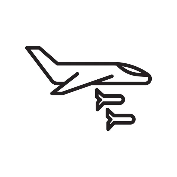 Ikony Samolotem Wektor Białym Tle Białym Tle Dla Sieci Web — Wektor stockowy