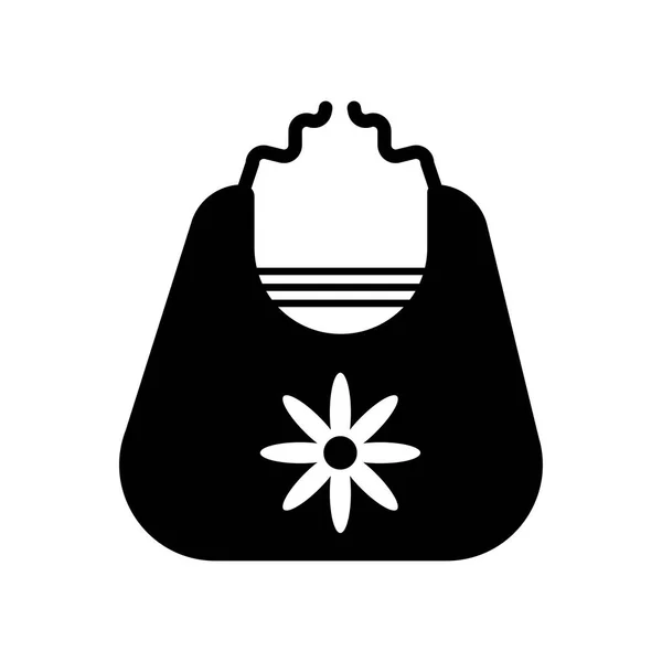 Βρεφικές σαλιάρες με λουλούδι σχεδίασης εικονίδιο διάνυσμα σημάδι και σύμβολο απομονωμένες — Διανυσματικό Αρχείο