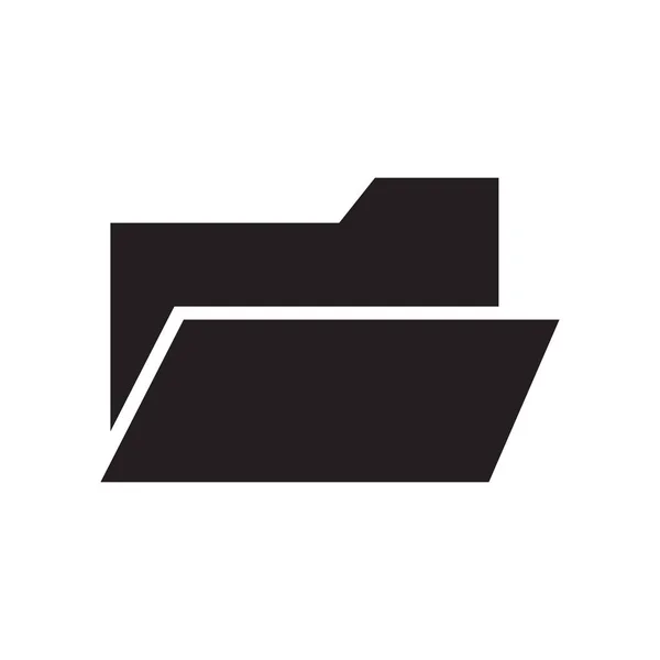 Web Mobil Uygulaması Tasarımı Klasör Logo Kavramı Için Beyaz Arka — Stok Vektör