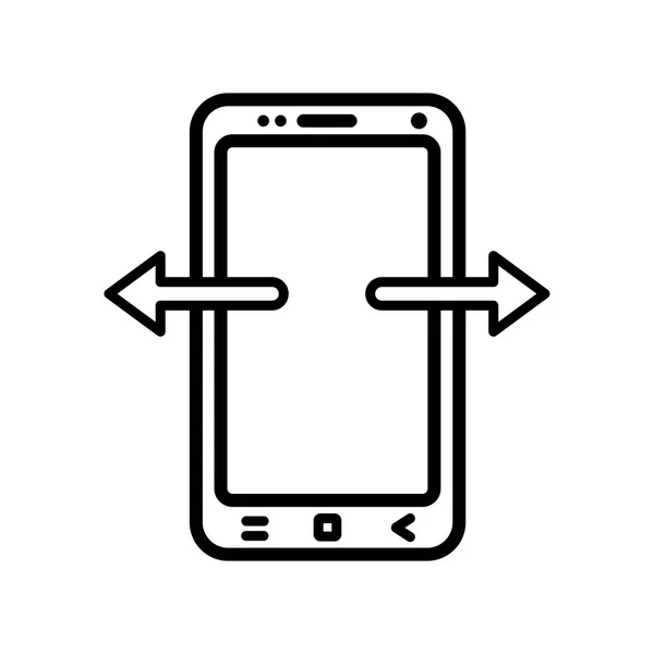 Signo de vector de icono de teléfono inteligente y símbolo aislado en backgro blanco — Vector de stock