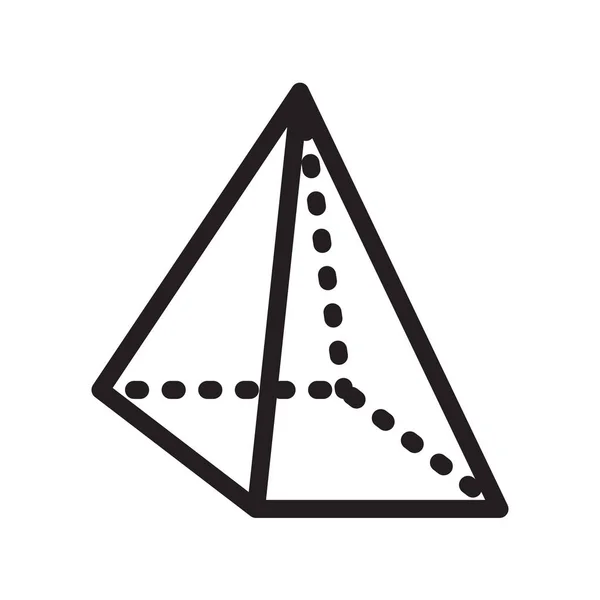 Web Mobil Uygulaması Tasarım Piramit Logo Kavramı Için Beyaz Arka — Stok Vektör