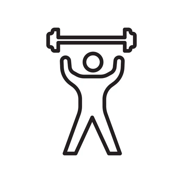 Fitness ícone vetor sinal e símbolo isolado no fundo branco, conceito de logotipo Fitness — Vetor de Stock