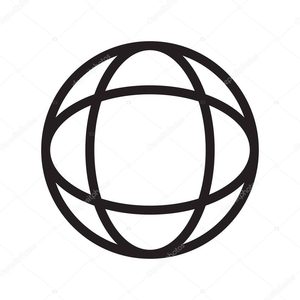 Sphere icon vector isolated on white background for your web and mobile app design, Sphere logo concept