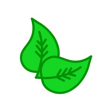 Elma yaprak simge vektör işaret ve üzerinde beyaz backgro izole sembolü