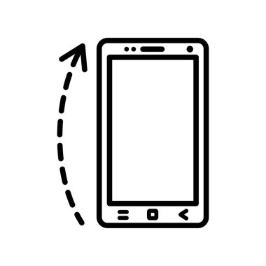 Smartphone simge vektör işareti ve üzerinde beyaz backgro izole sembolü