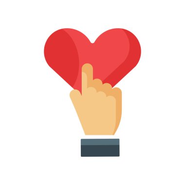 Kalp simge vektör işareti ve beyaz arka plan üzerinde izole sembolü, 