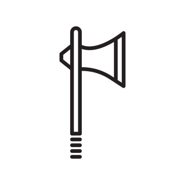 Simge vektör işareti ve izole beyaz arka plan, balta logo kavramı, anahat simgesini, doğrusal işareti sembol axe