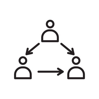 Grup simge vektör işareti ve beyaz arka plan üzerinde Grup logo kavramı izole sembolü