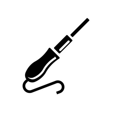 Demir lehimleme simge vektör web ve mobil uygulaması tasarımı, demir lehimleme logo kavramı üzerinde izole beyaz arka plan